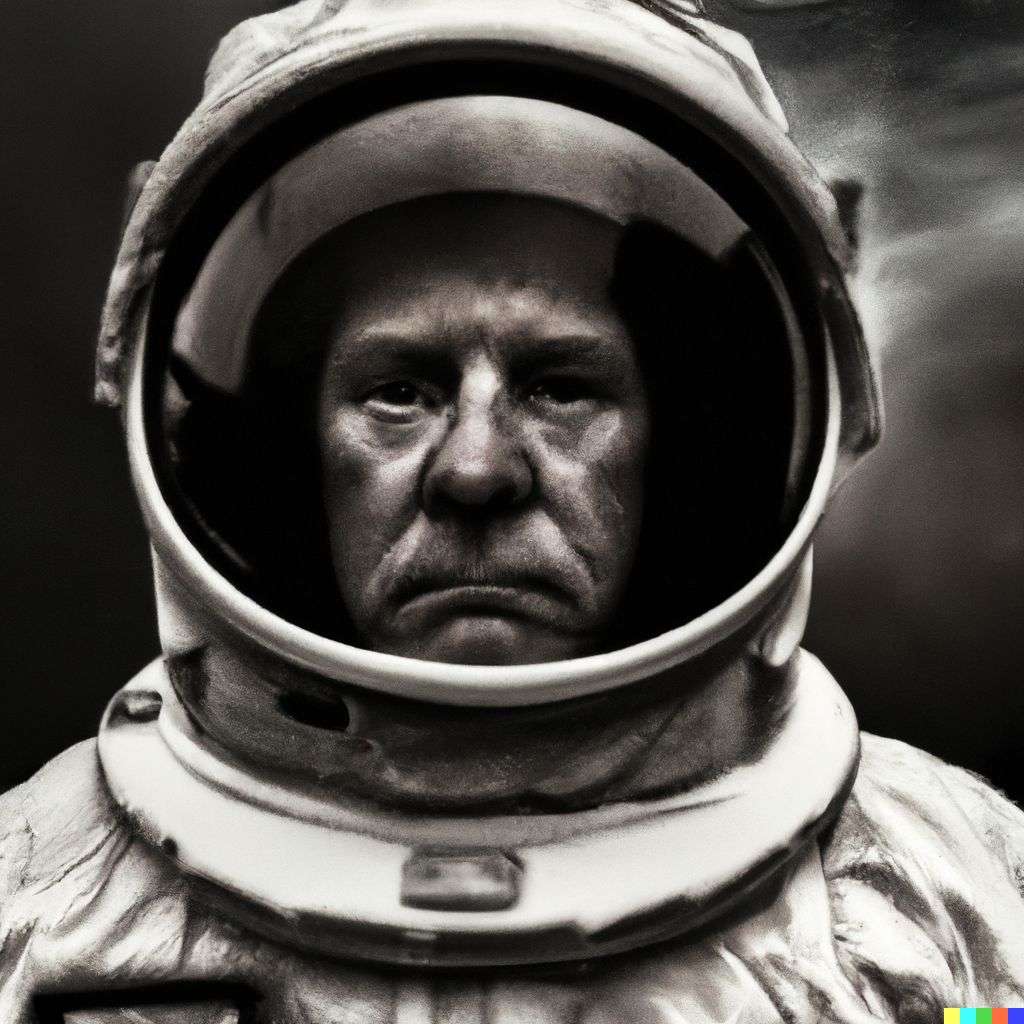 an astronaut, photograph taken by Lee Jeffries